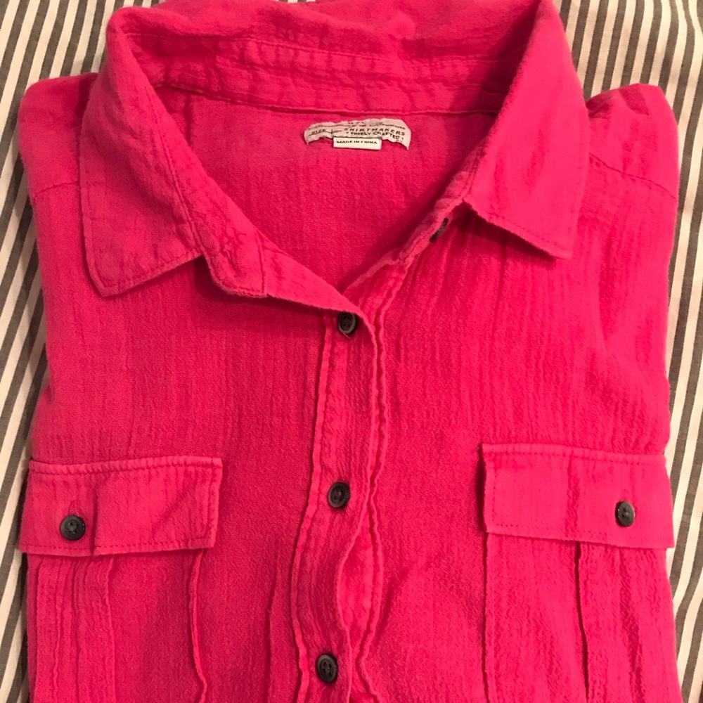 Linen long sleeve blouse